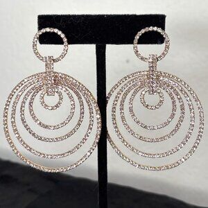 Gold Multi-Hoop Circle Earrings – Boho Chic Statement Jewelry